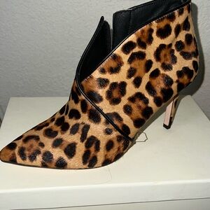 Jessica Simpson Leopard Print Heeled Boots